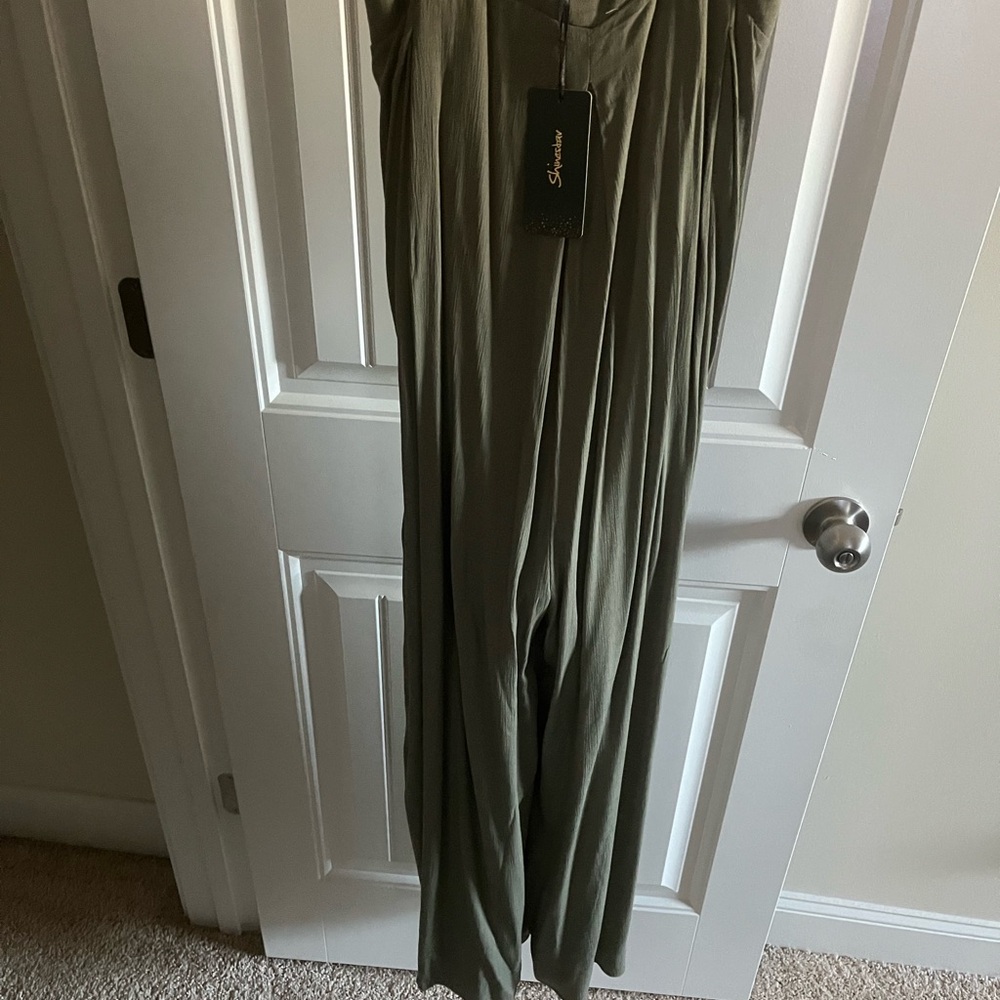 Shinestar Olive Green Jumpsuit! NWT!!
